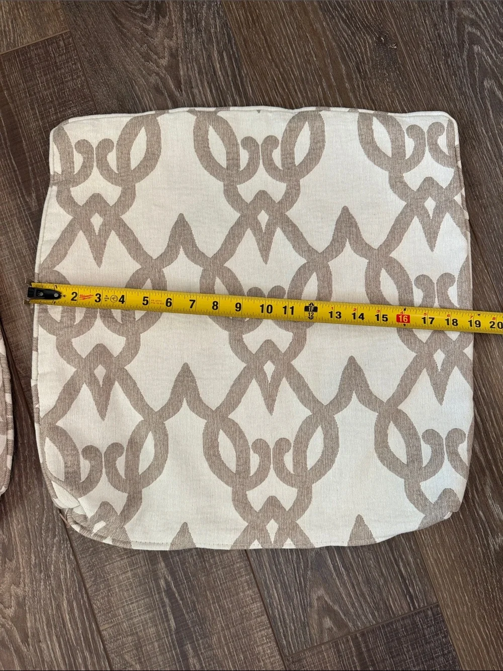 Beige and Tan 18x18 Throw Pillow Covers - Set of 2